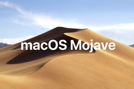 Sand dunes with 'macOS Mojave' written across.