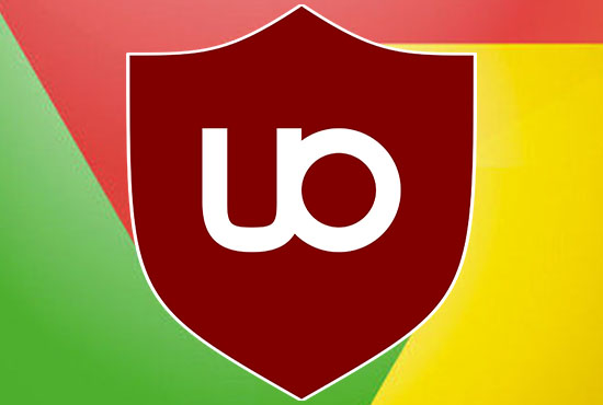 uBlock shield over Chrome colors.
